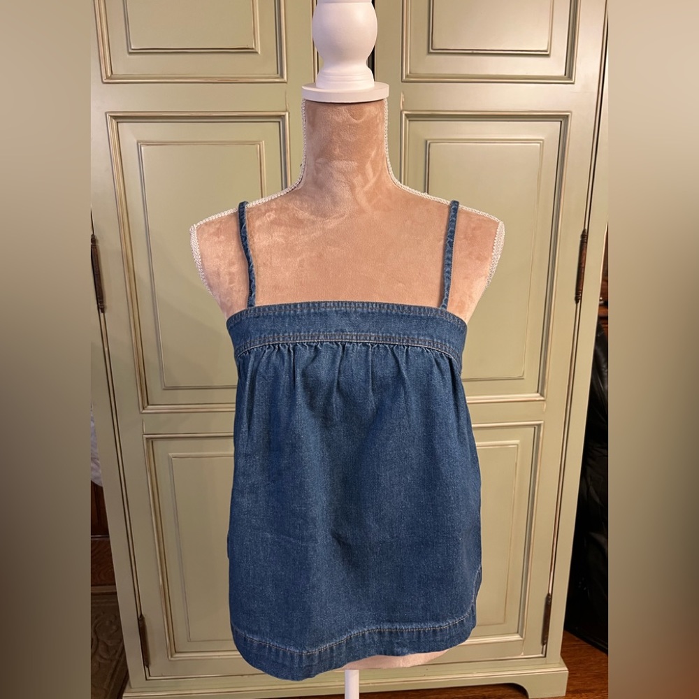 Madewell denim HALTER Top, small